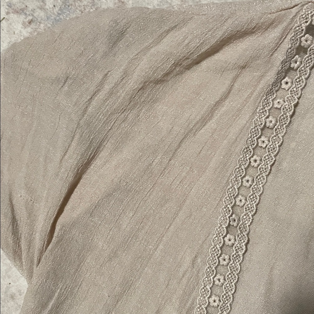 Women's Boho V-Neck Maxi Wrap Dress in Beige - Picture 5 of 5